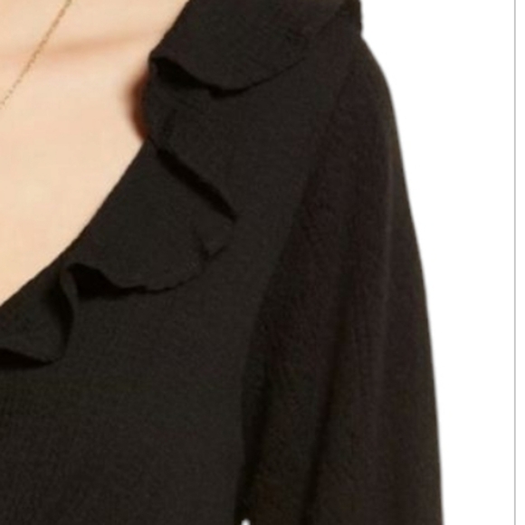 NWT Free People Woman's Blouse Sweater Scoop Neck Black Sz S - Picture 12 of 12